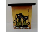 064-Poštovní schránka-krémová-černé kočky
